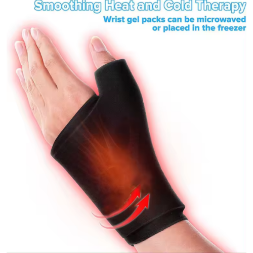 Cooling-warming compress for the wrist